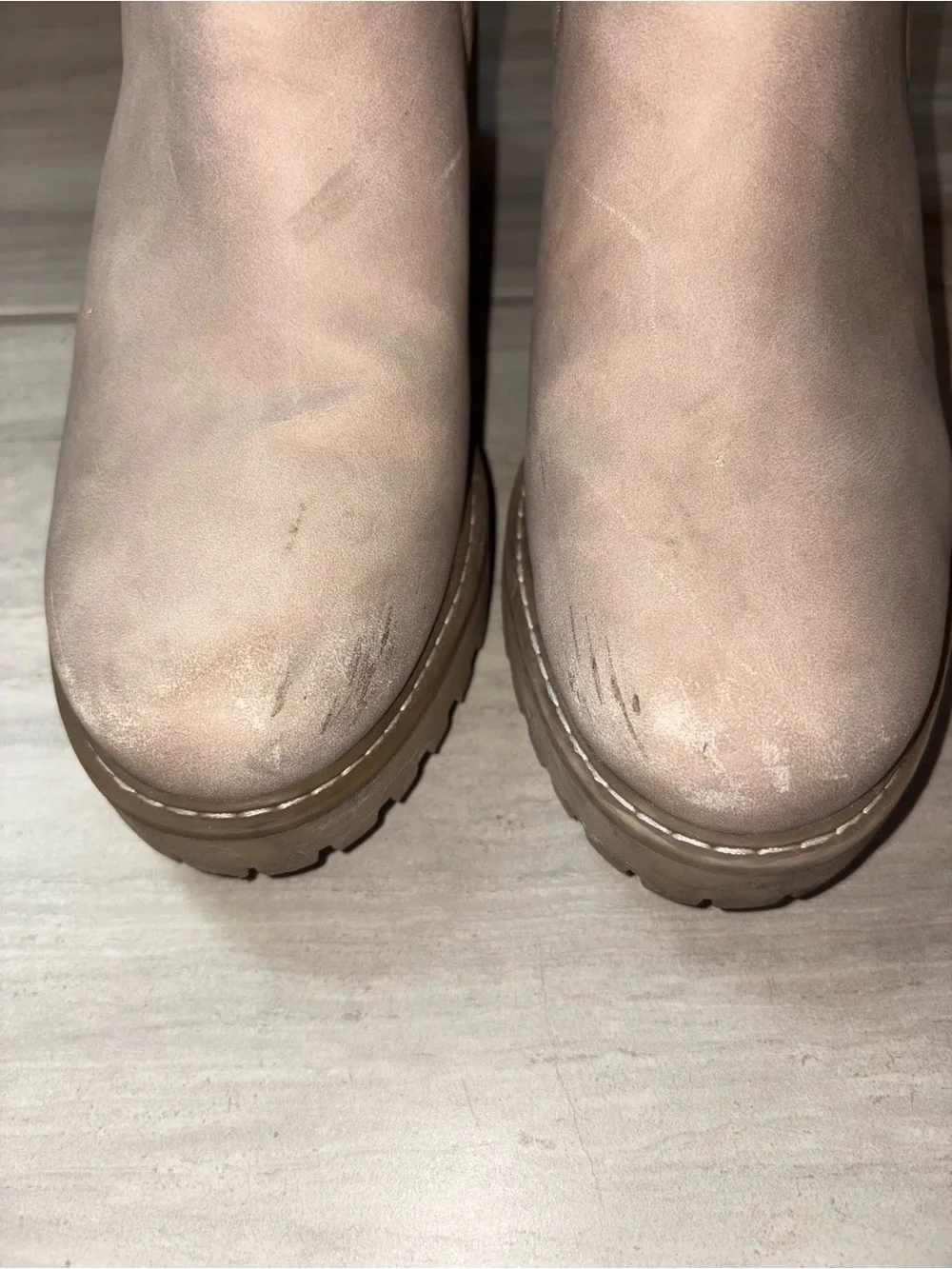Women’s Neutral Suede Platform Tan Chelsea Boots